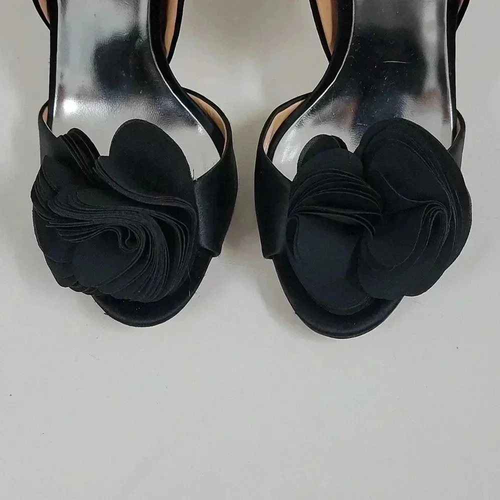Badgley Mischka Randall D’Orsay Black Peep Toe Shoe - Picture 5 of 9